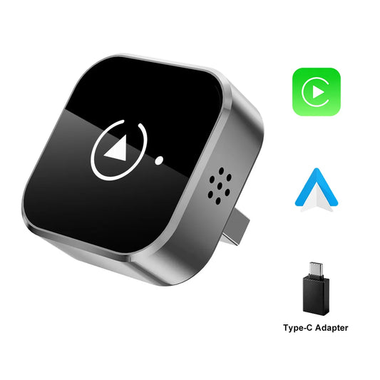 Adaptador wireless CarPlay 2 em 1 para Apple e Android Auto